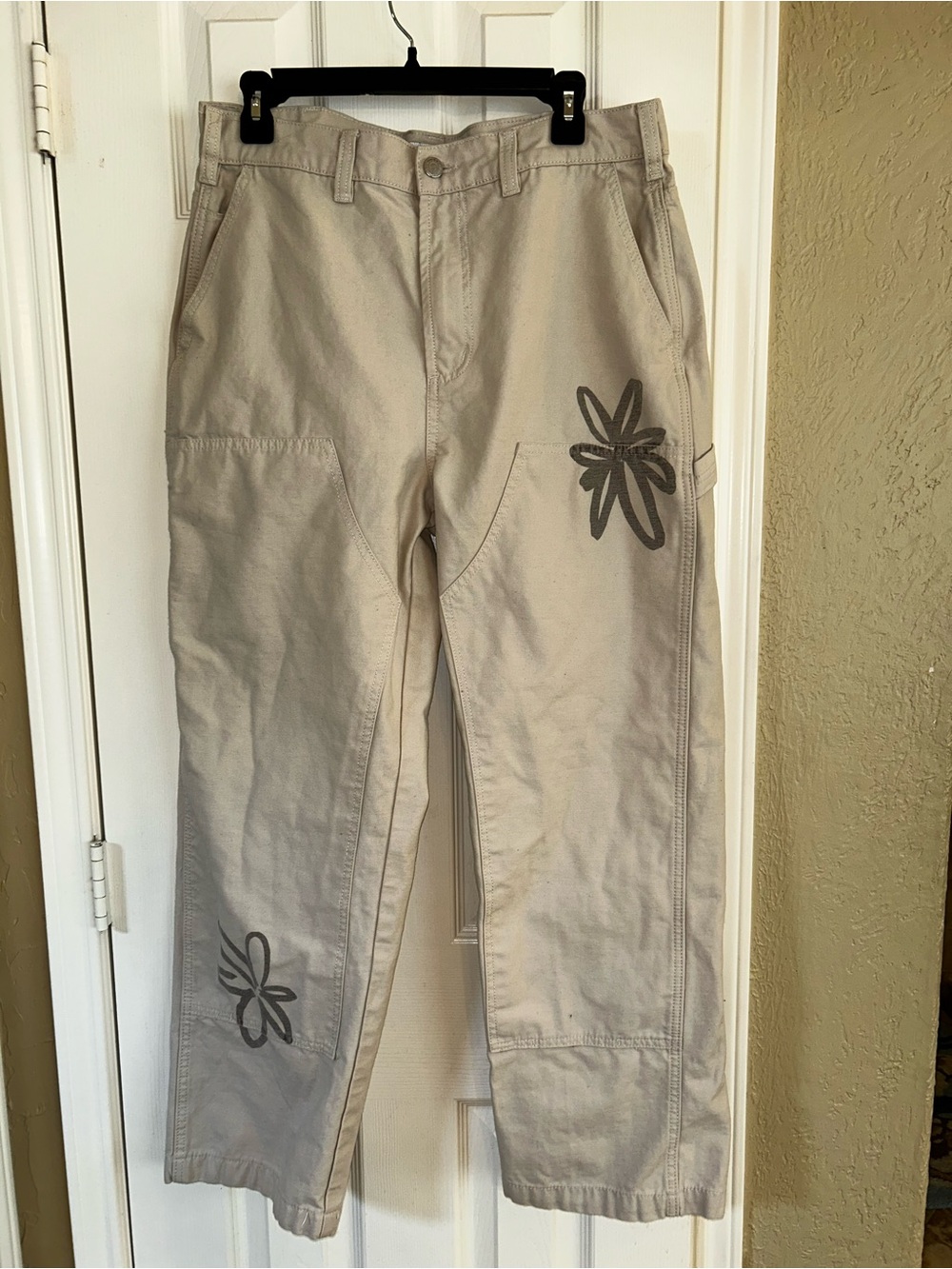 Excellent used OBEY Big Timer Twill Printed Carpenter Pant Mens Size 32
